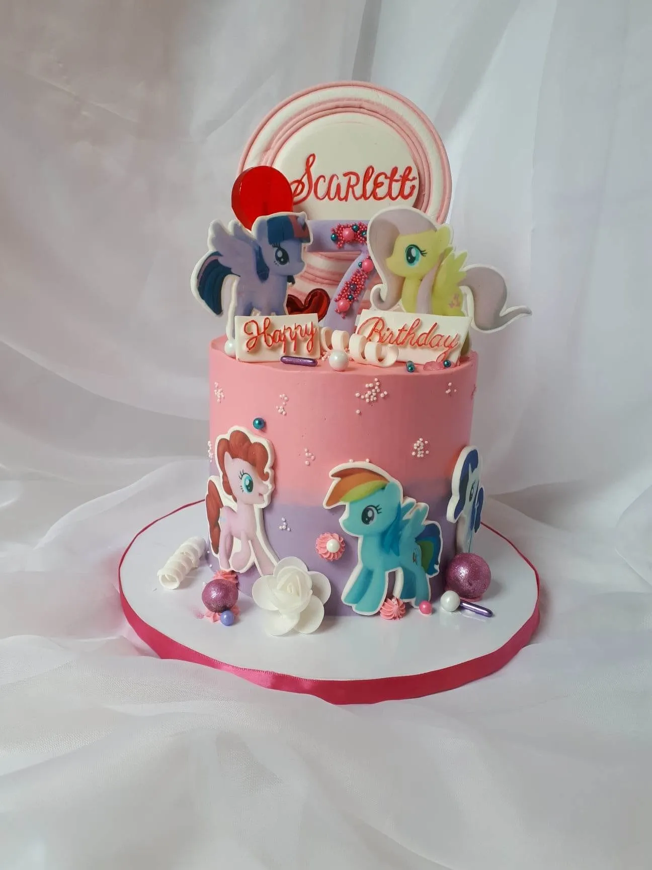 Pink My Little Pony birthday cake